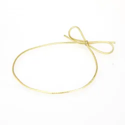 Elasticated Gold Cord Loop with Tied Bow